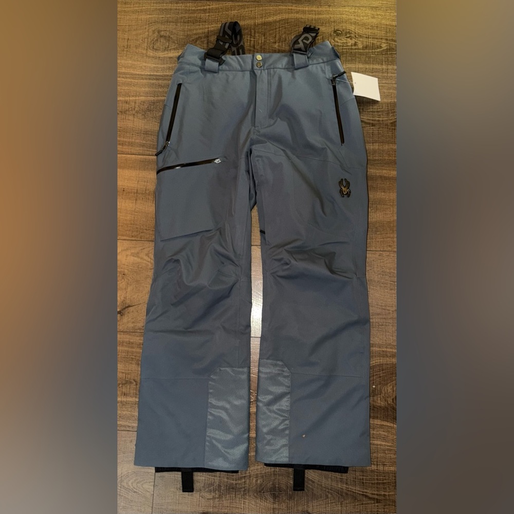 New Spyder Men's Taos Slate Blue Shell Pants